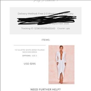 House of CB white dress